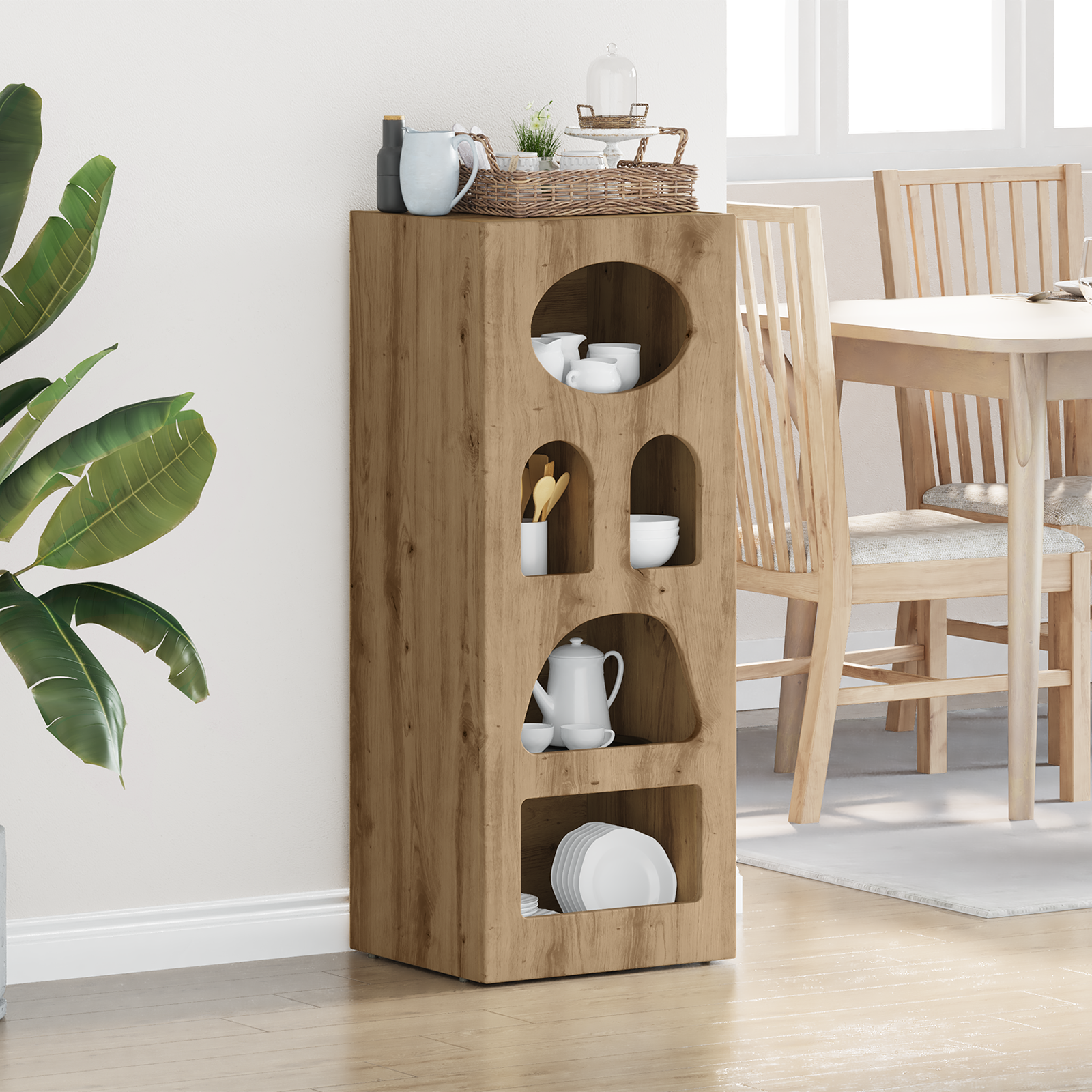 vidaXL Bufet ELST Dąb rzemieślniczy 40 x 35 x 100,5 cm