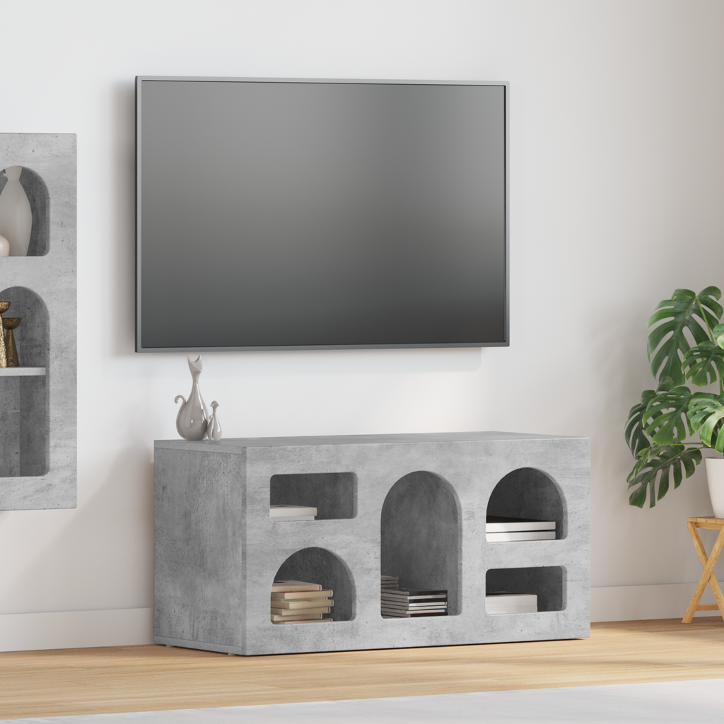 vidaXL Szafka pod telewizor ELST 80 x 35 x 40 cm Betonowy szary