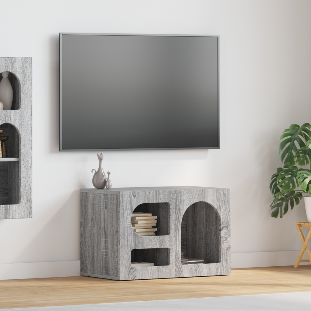 vidaXL Szafka pod telewizor ELST 60 x 35 x 40 cm Szary Sonoma