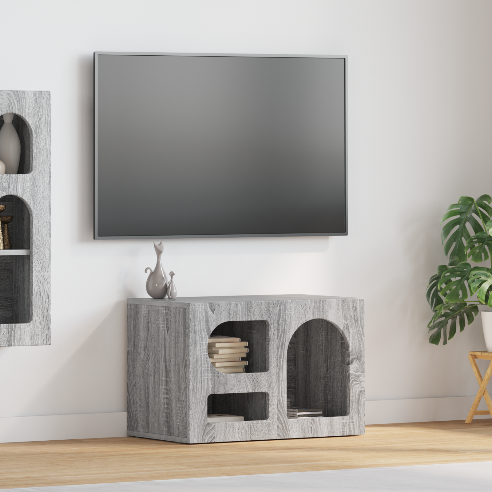 vidaXL Szafka pod telewizor ELST 60 x 35 x 40 cm Szary Sonoma