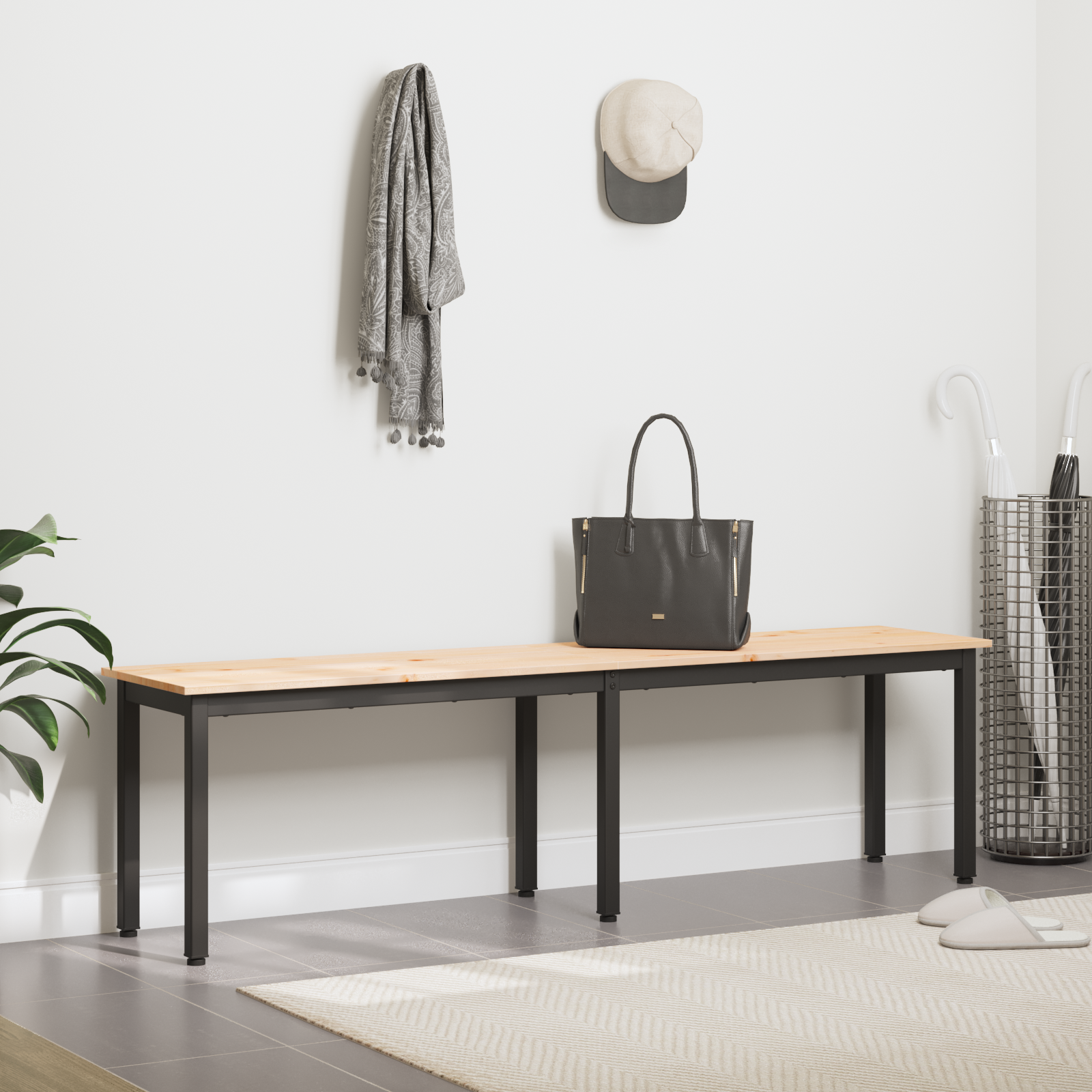 vidaXL ławka Naturalny 160 x 35 x 45 cm Lite drewno sosnowe