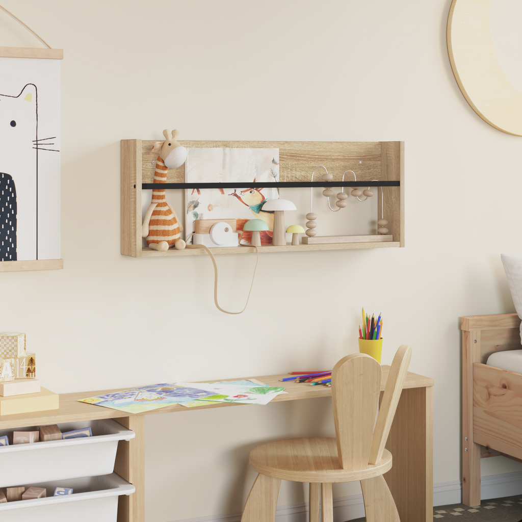 vidaXL Regał na gazety Dąb Sonoma 80 x 12 x 30 cm Drewno inżynieryjne