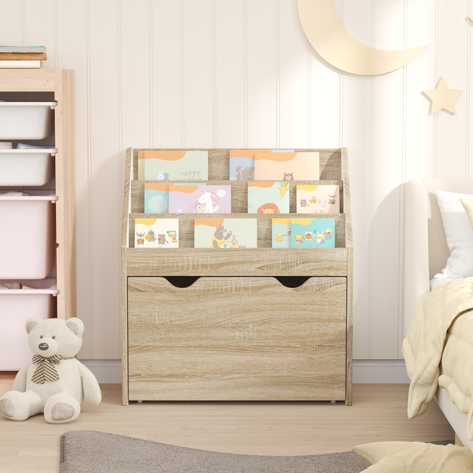 vidaXL Biblioteczka dla dzieci z szufladą Dąb Sonoma 60 x 29,5 x 69 cm