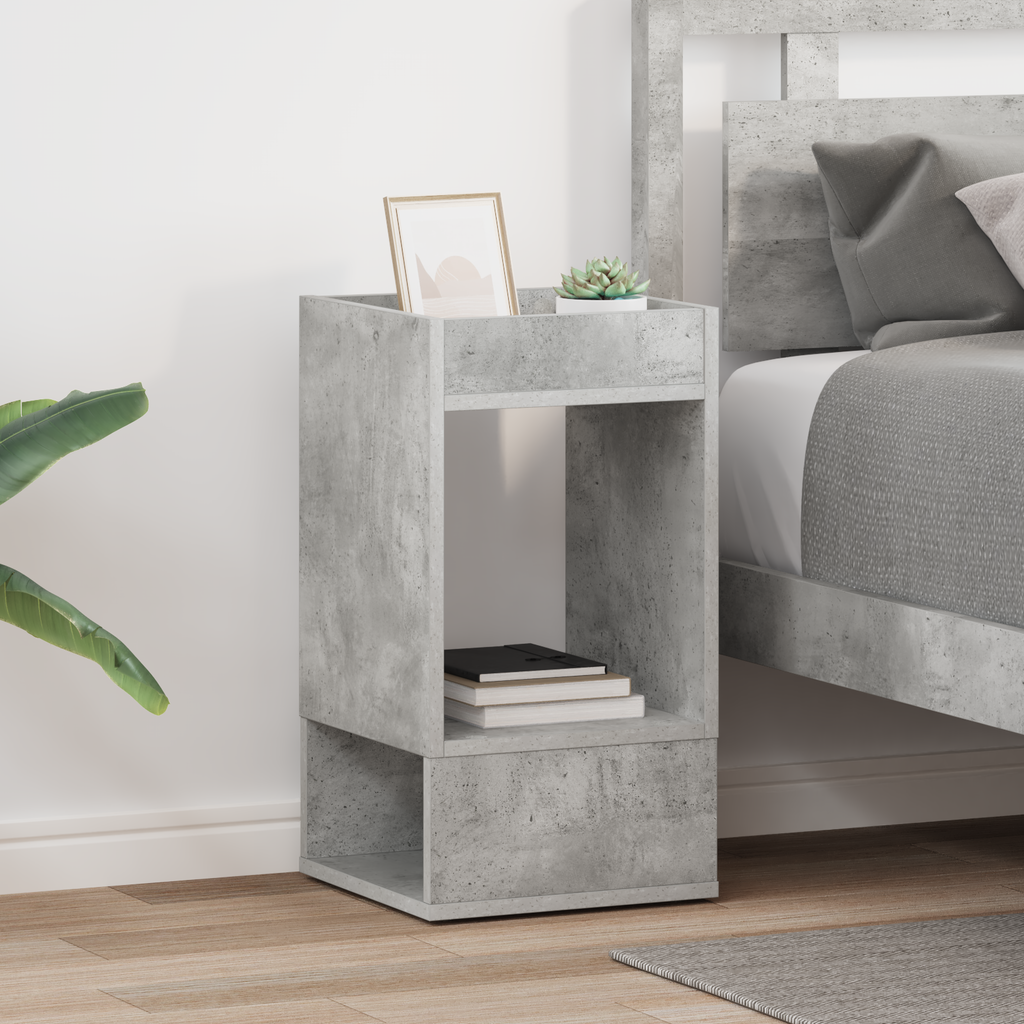vidaXL Stolik końcowy 2 pcs Betonowy szary 30 x 30 x 56 cm