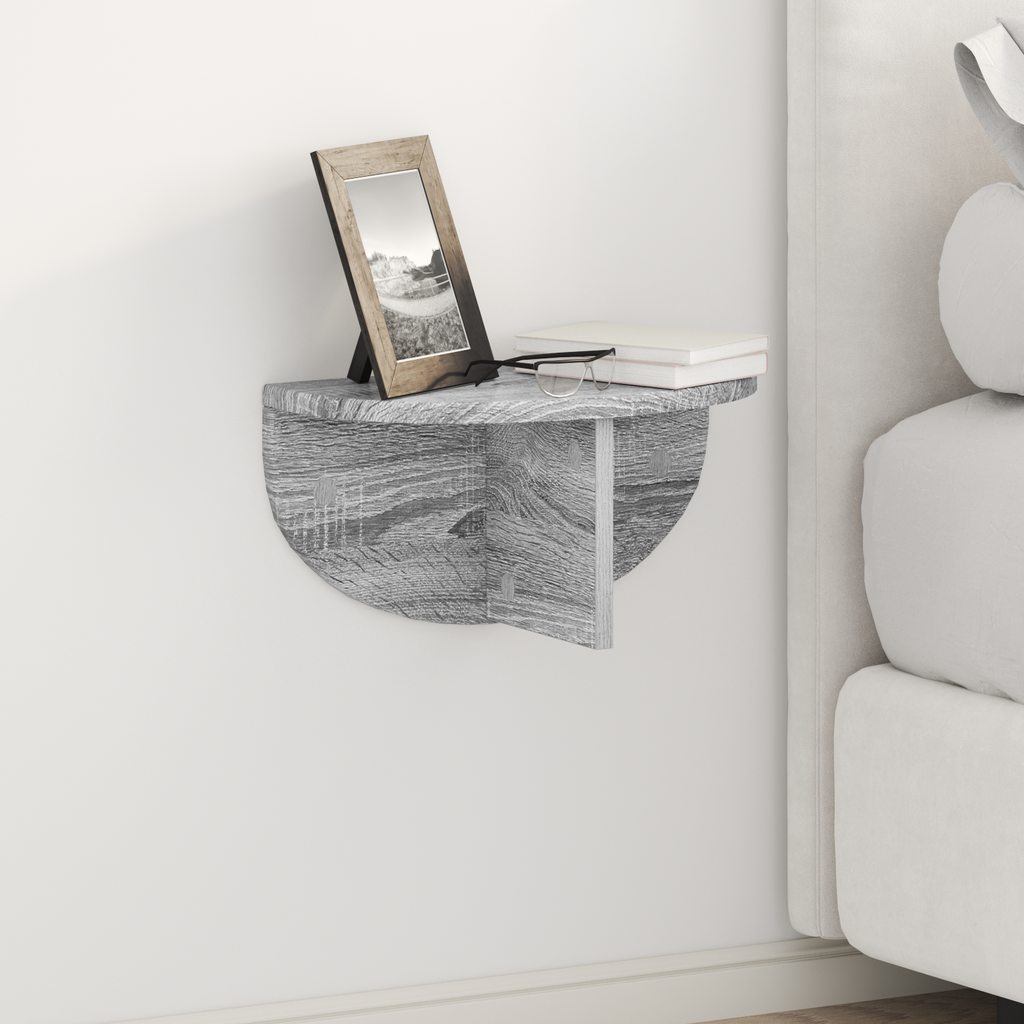 vidaXL Półka ścienna Montowane na ścianie Szary Sonoma 38 x 19 x 19 cm