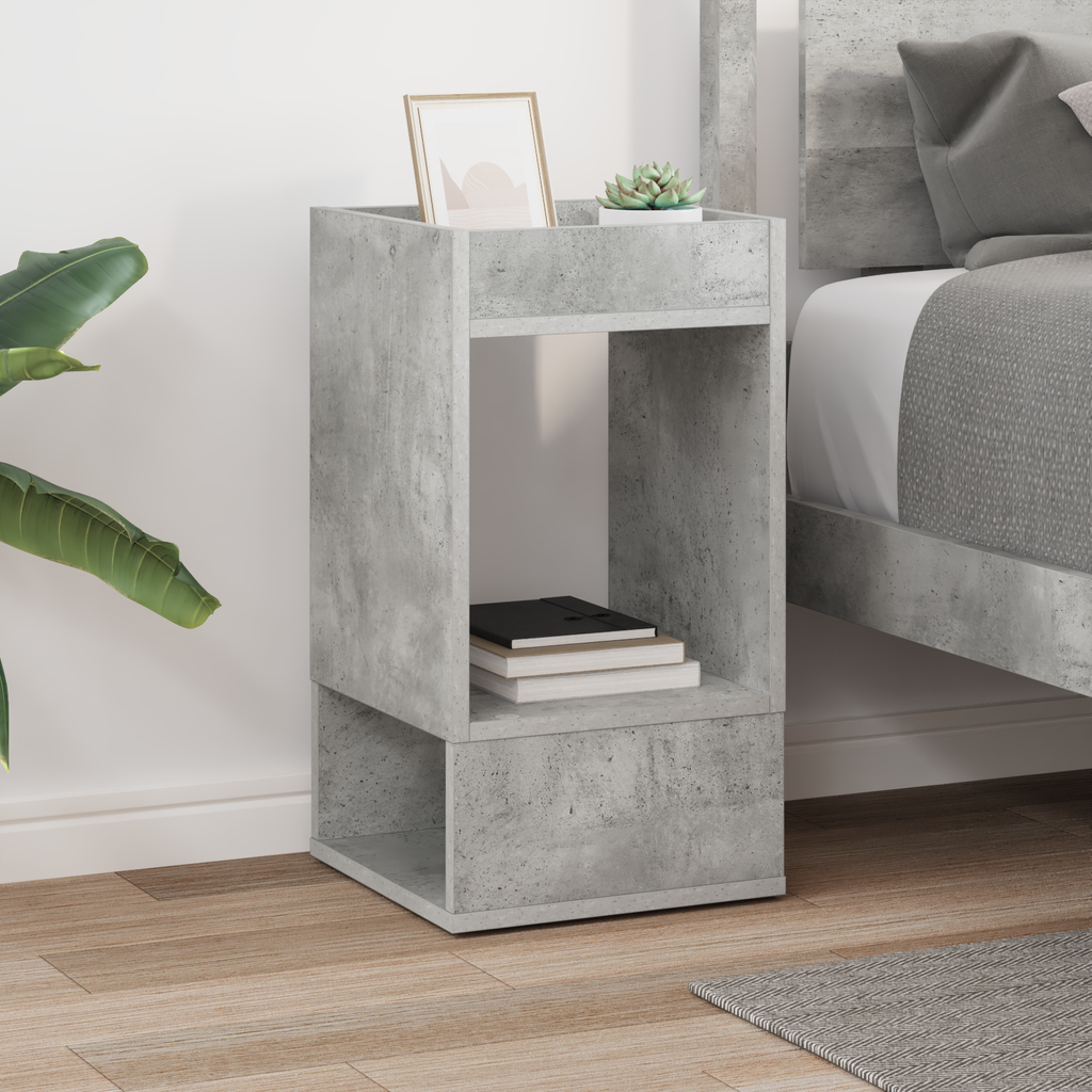 vidaXL Stolik końcowy Betonowy szary 30 x 30 x 56 cm