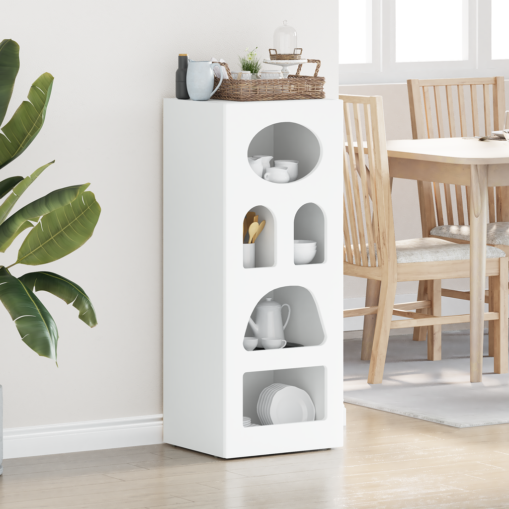 vidaXL Bufet ELST Biały 40 x 35 x 100,5 cm Drewno inżynieryjne
