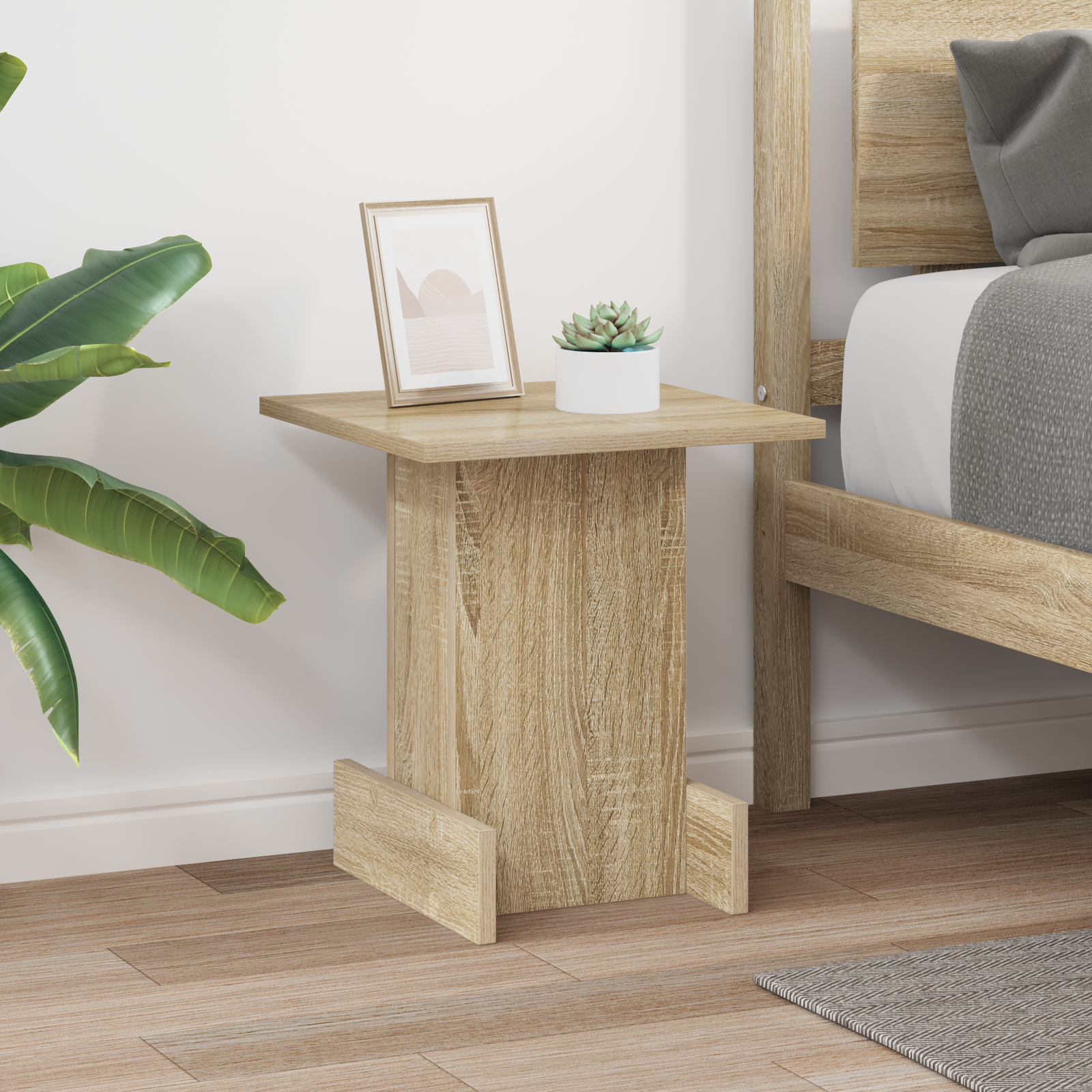 vidaXL Stolik końcowy Dąb Sonoma 35,5 x 35 x 40 cm Drewno inżynieryjne