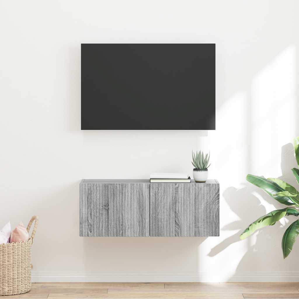 vidaXL Szafka pod telewizor 78,5 x 31 x 29,5 cm Szary Sonoma