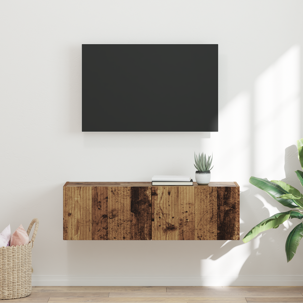 vidaXL Szafka pod telewizor 98 x 31 x 29,5 cm Stare drewno