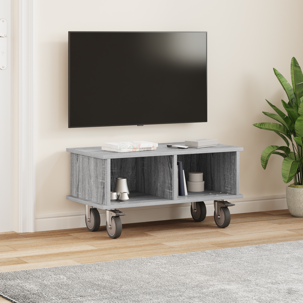 vidaXL Stół pod telewizor 68,5 x 35 x 35 cm Szary Sonoma