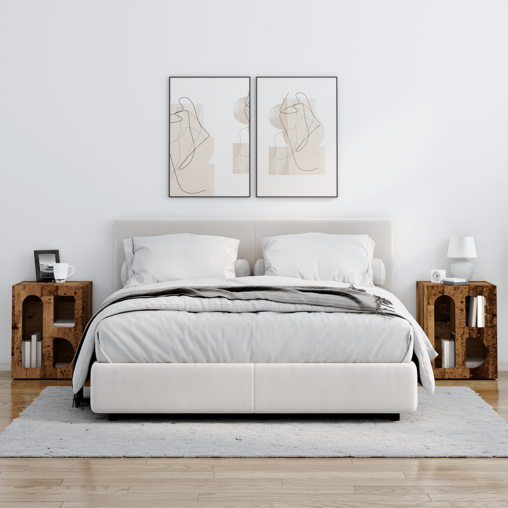 vidaXL Stolik nocny ELST 2 szt. Stare drewno 40 x 35 x 50 cm