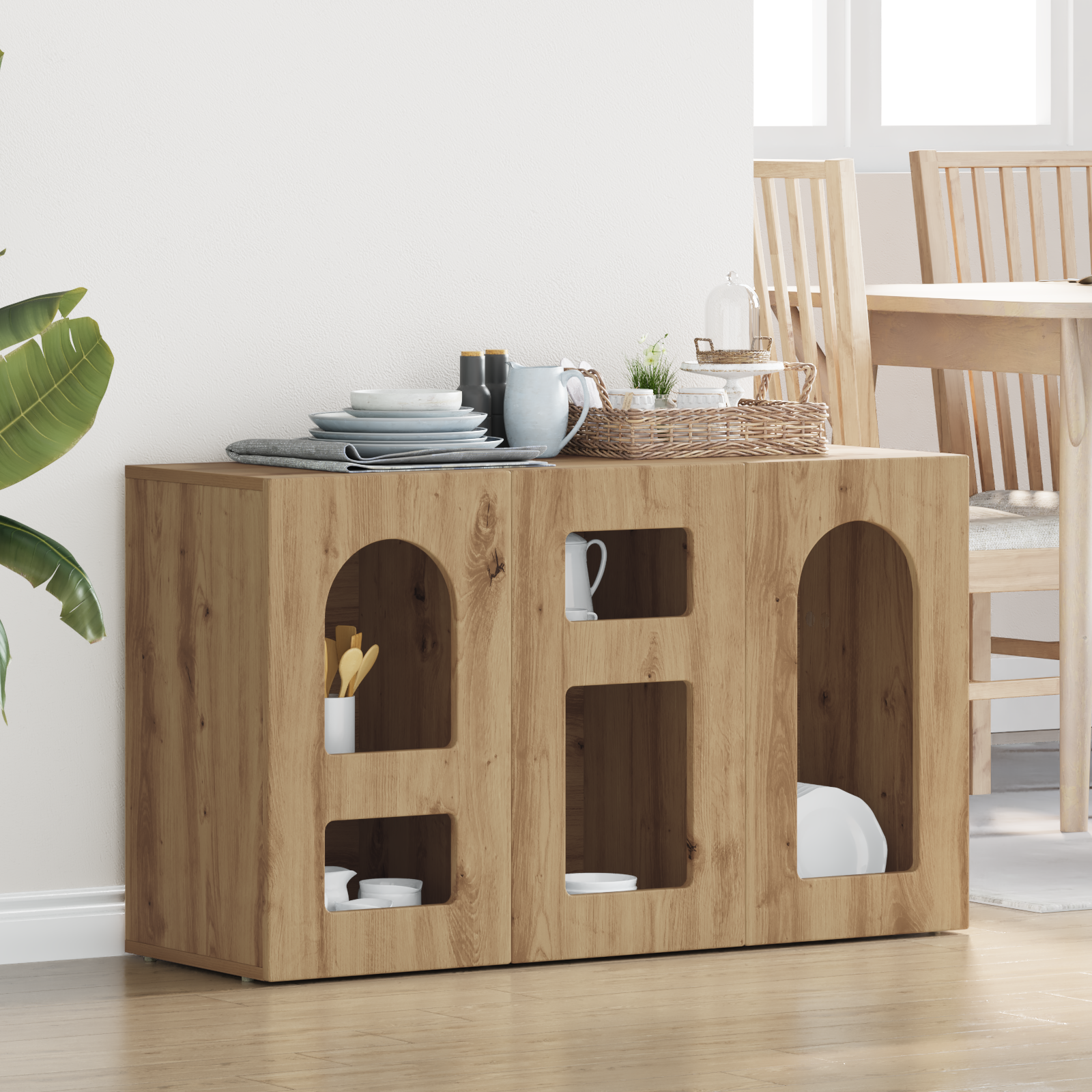 vidaXL Bufet ELST Dąb rzemieślniczy 100 x 35 x 59 cm