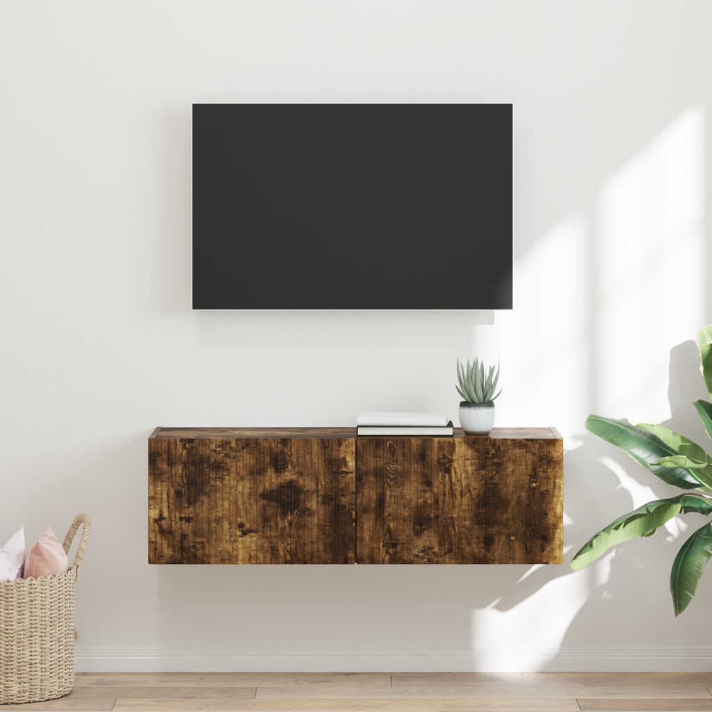 vidaXL Szafka pod telewizor Dąb wędzony 98 x 31 x 29,5 cm