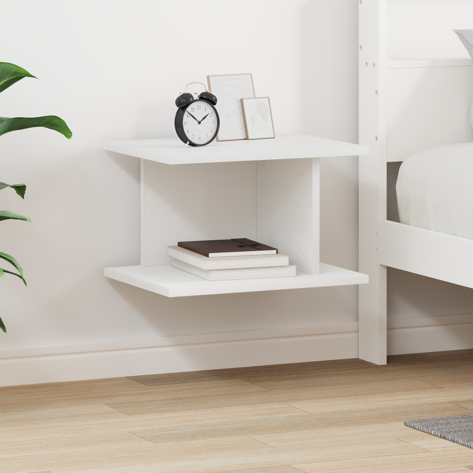 vidaXL Stolik nocny Biały 40 x 30 x 25 cm Drewno inżynieryjne