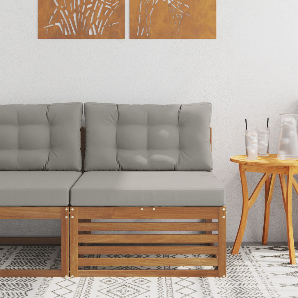 vidaXL Sofa środkowa na zewnątrz Lite Drewno Akacji Naturalny