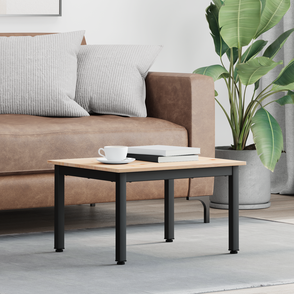 vidaXL Stolik kawowy Naturalny 60 x 50 x 36 cm Lite drewno sosnowe