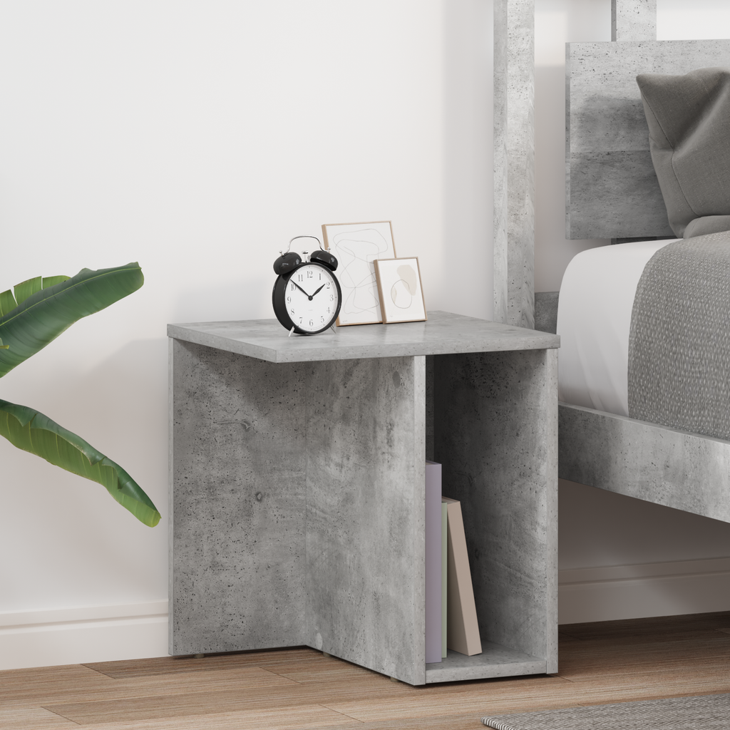 vidaXL Stolik końcowy 2 szt. Betonowy szary 37 x 32 x 40 cm