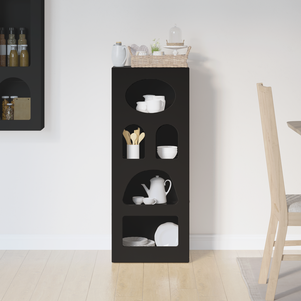 vidaXL Bufet ELST Czarny 40 x 35 x 100,5 cm Drewno inżynieryjne