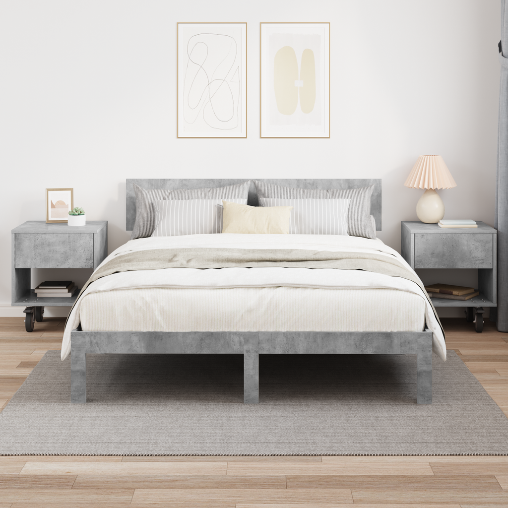 vidaXL Stolik nocny 2 szt. Betonowy szary 40,5 x 40 x 48 cm