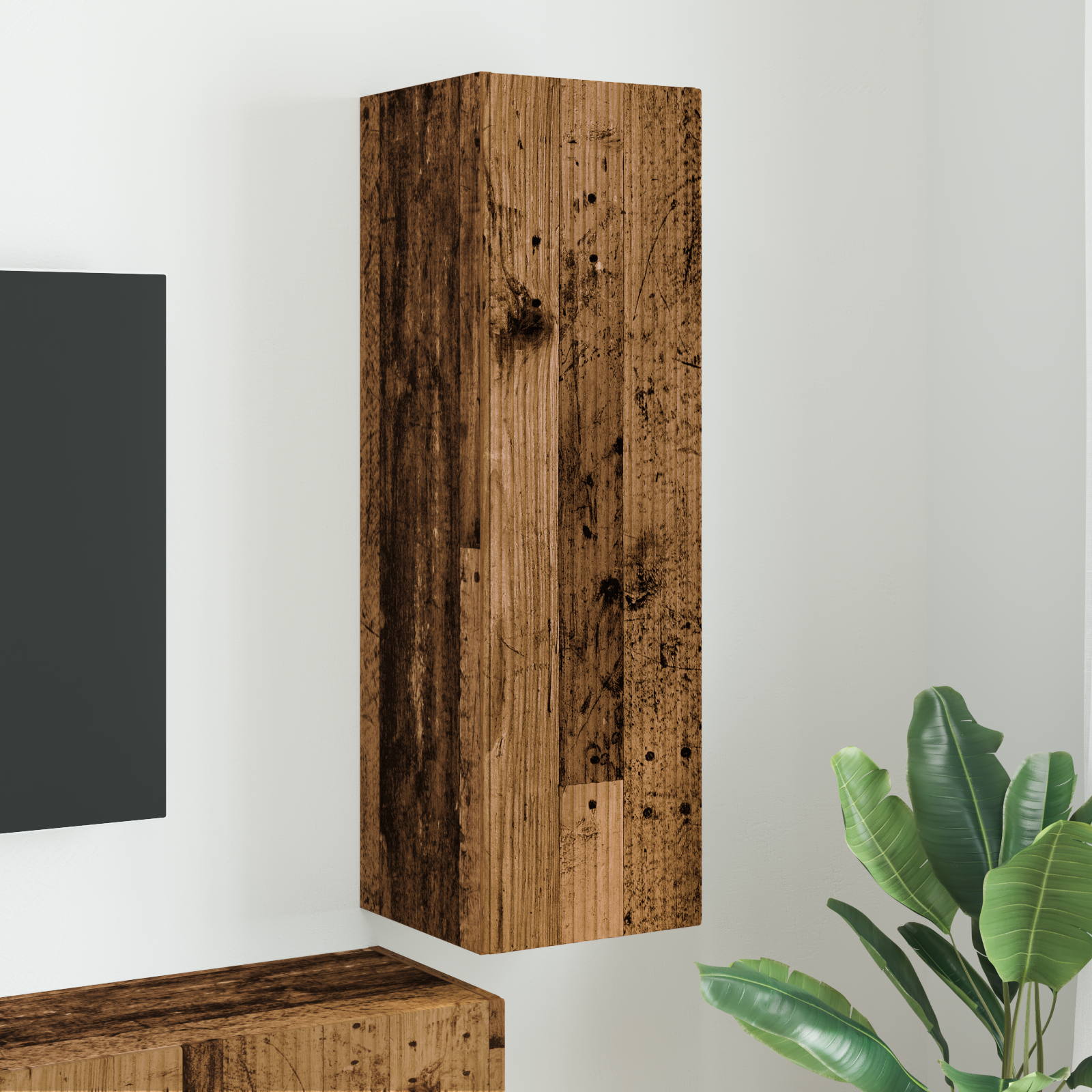vidaXL Szafka pod telewizor 30 x 31 x 100 cm Stare drewno