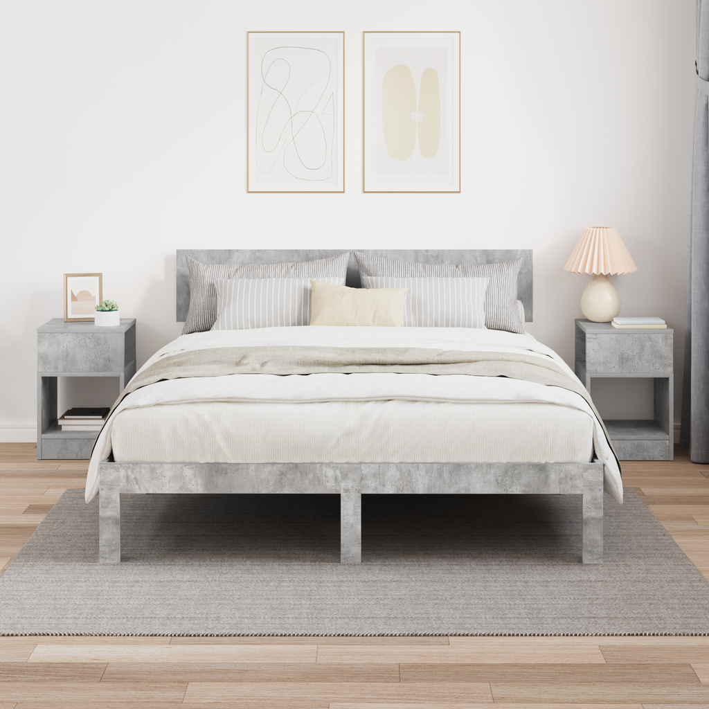 vidaXL Stolik końcowy 2 szt. Betonowy szary 30,5 x 30 x 45 cm