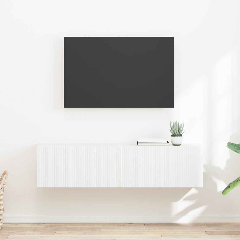 vidaXL Szafka pod telewizor 2 szt. Biały Drewno inżynieryjne