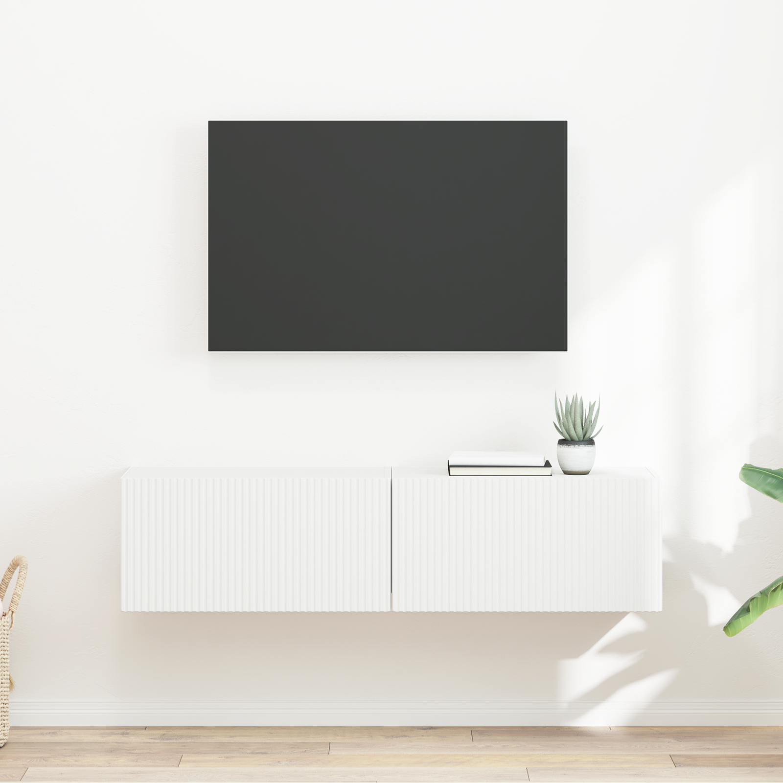 vidaXL Szafka pod telewizor 2 szt. Biały Drewno inżynieryjne