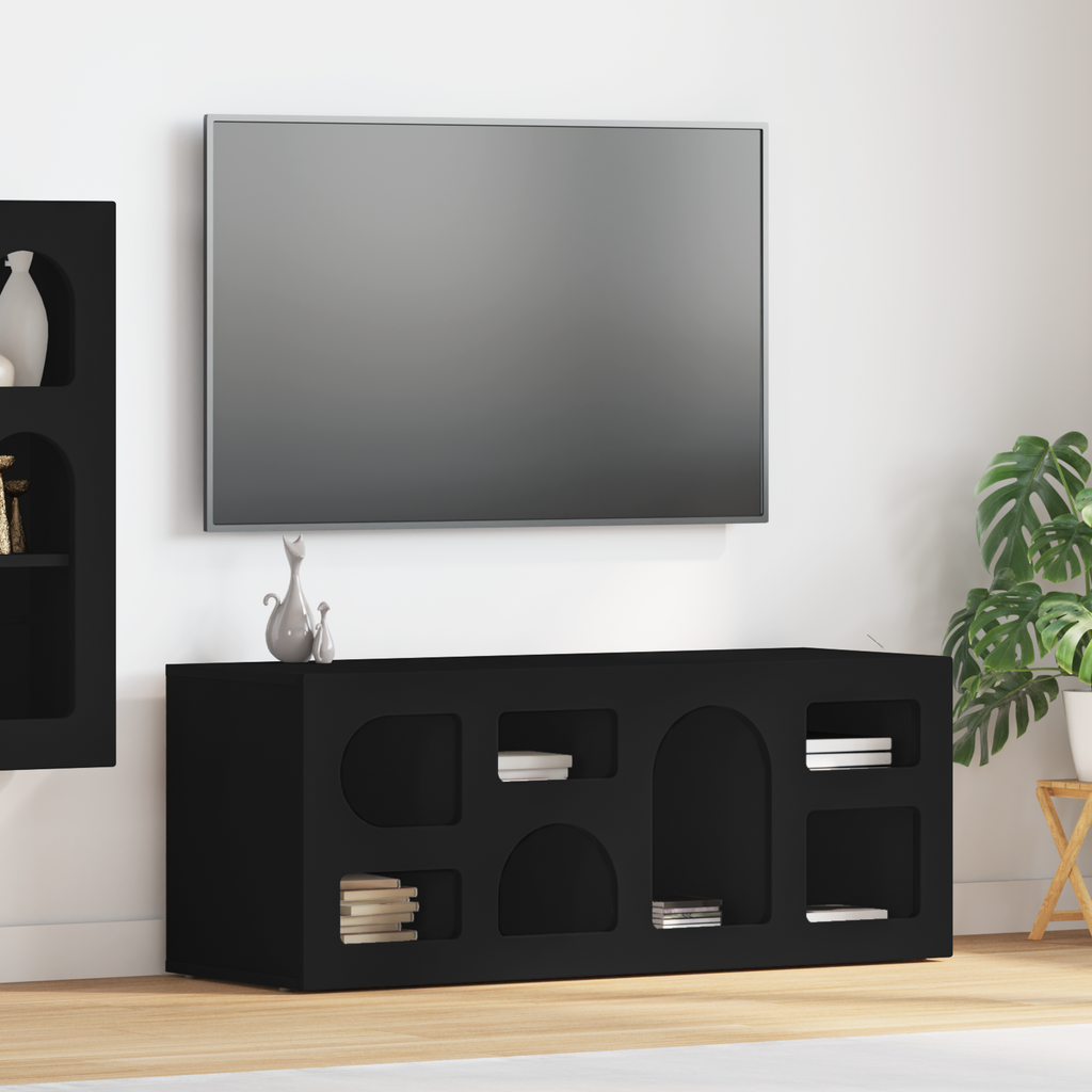 vidaXL Szafka pod telewizor ELST 100 x 35 x 40 cm Czarny