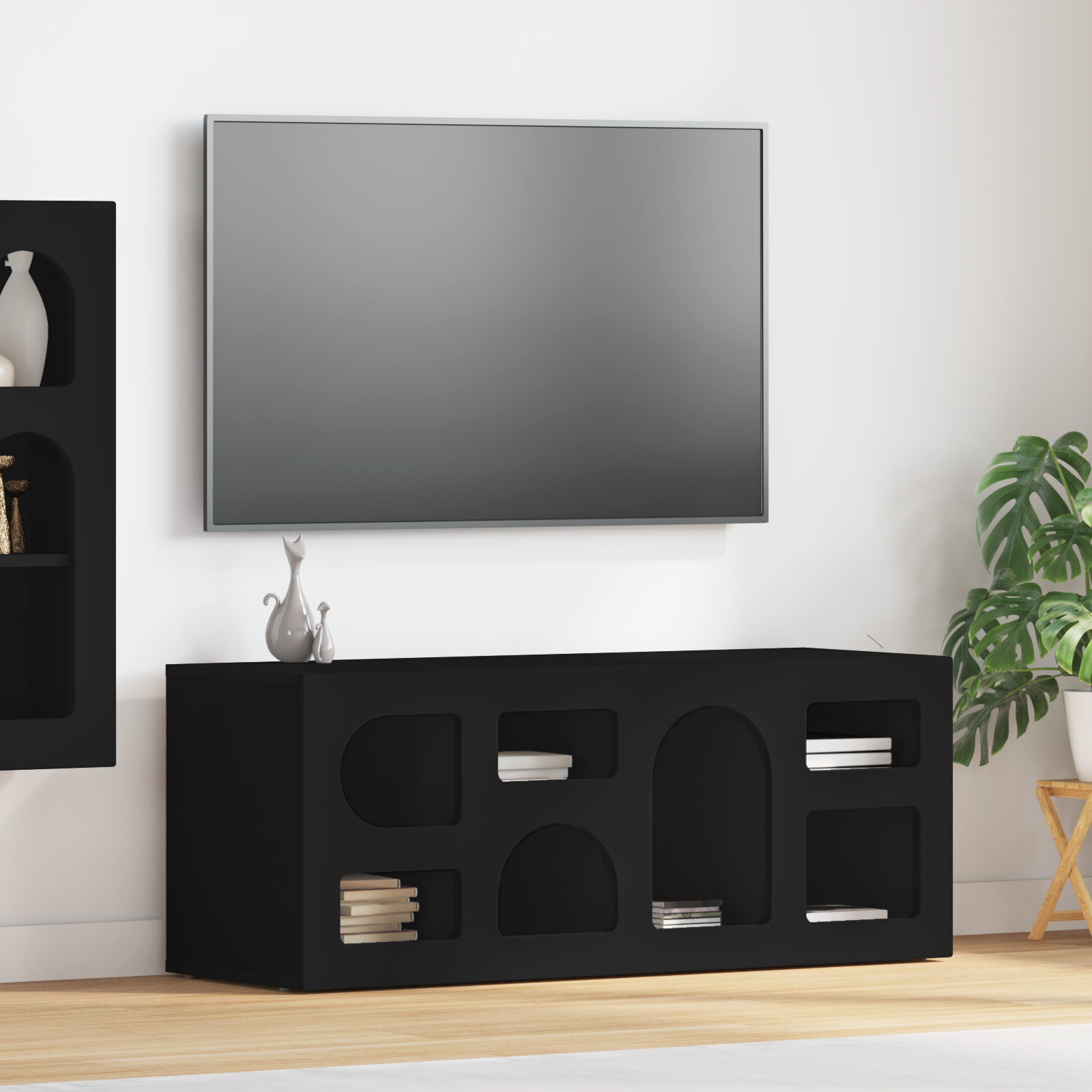 vidaXL Szafka pod telewizor ELST 100 x 35 x 40 cm Czarny