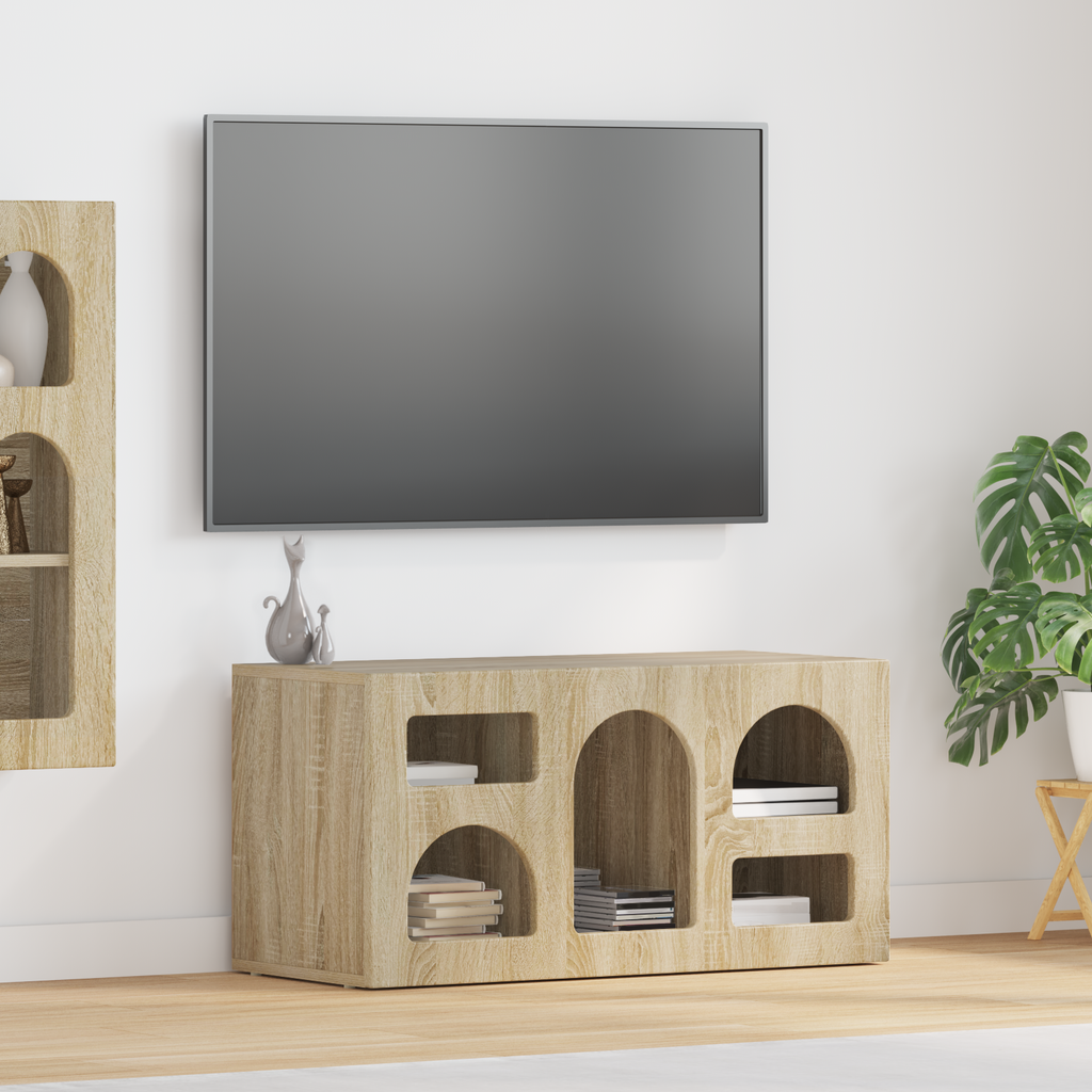 vidaXL Szafka pod telewizor ELST 80 x 35 x 40 cm Dąb Sonoma