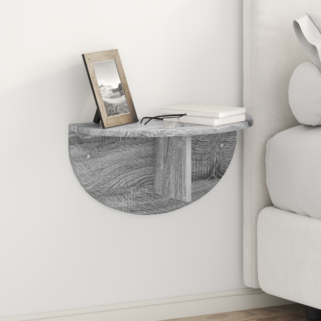 vidaXL Półka ścienna Montowane na ścianie Szary Sonoma 48 x 24 x 24 cm