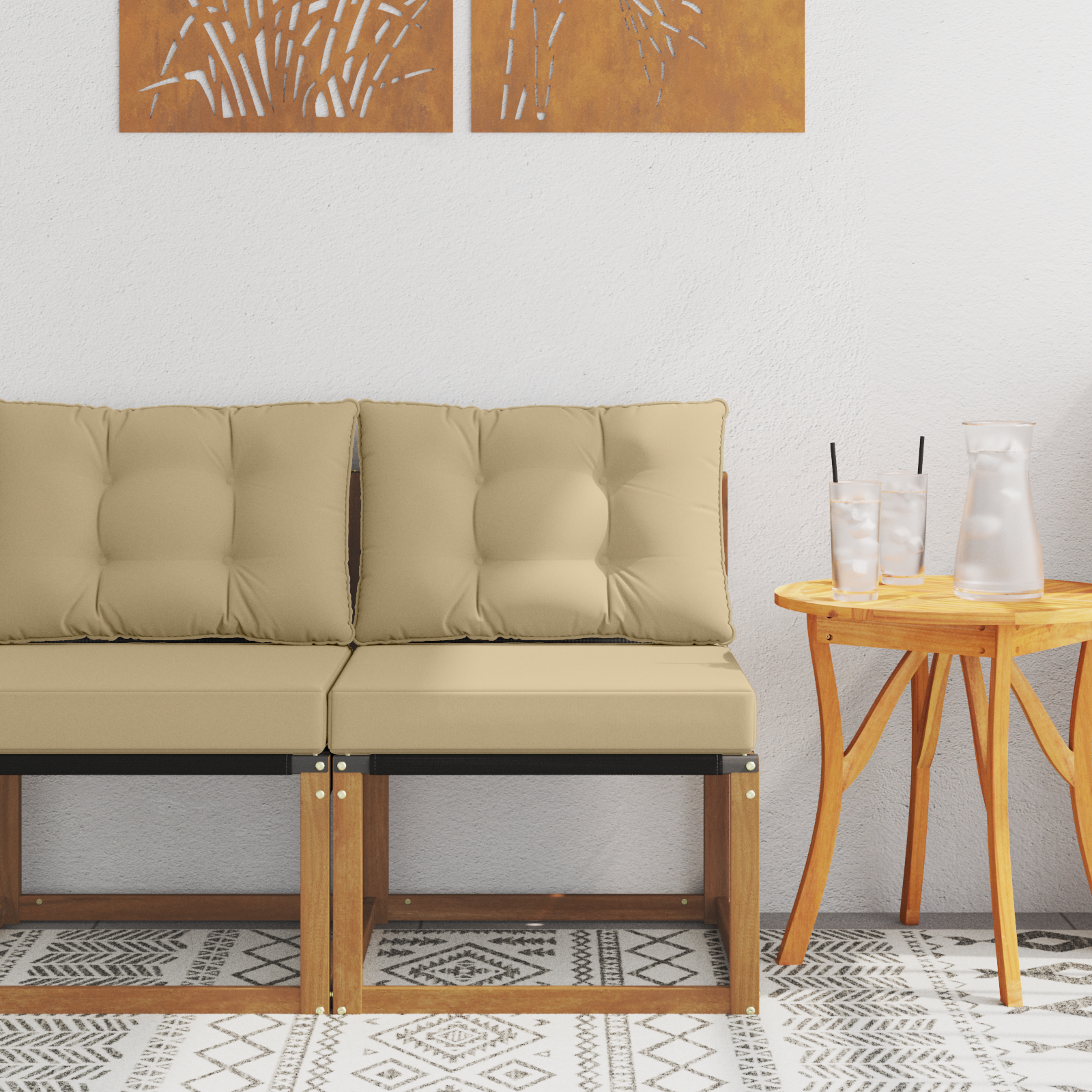 vidaXL Sofa środkowa na zewnątrz