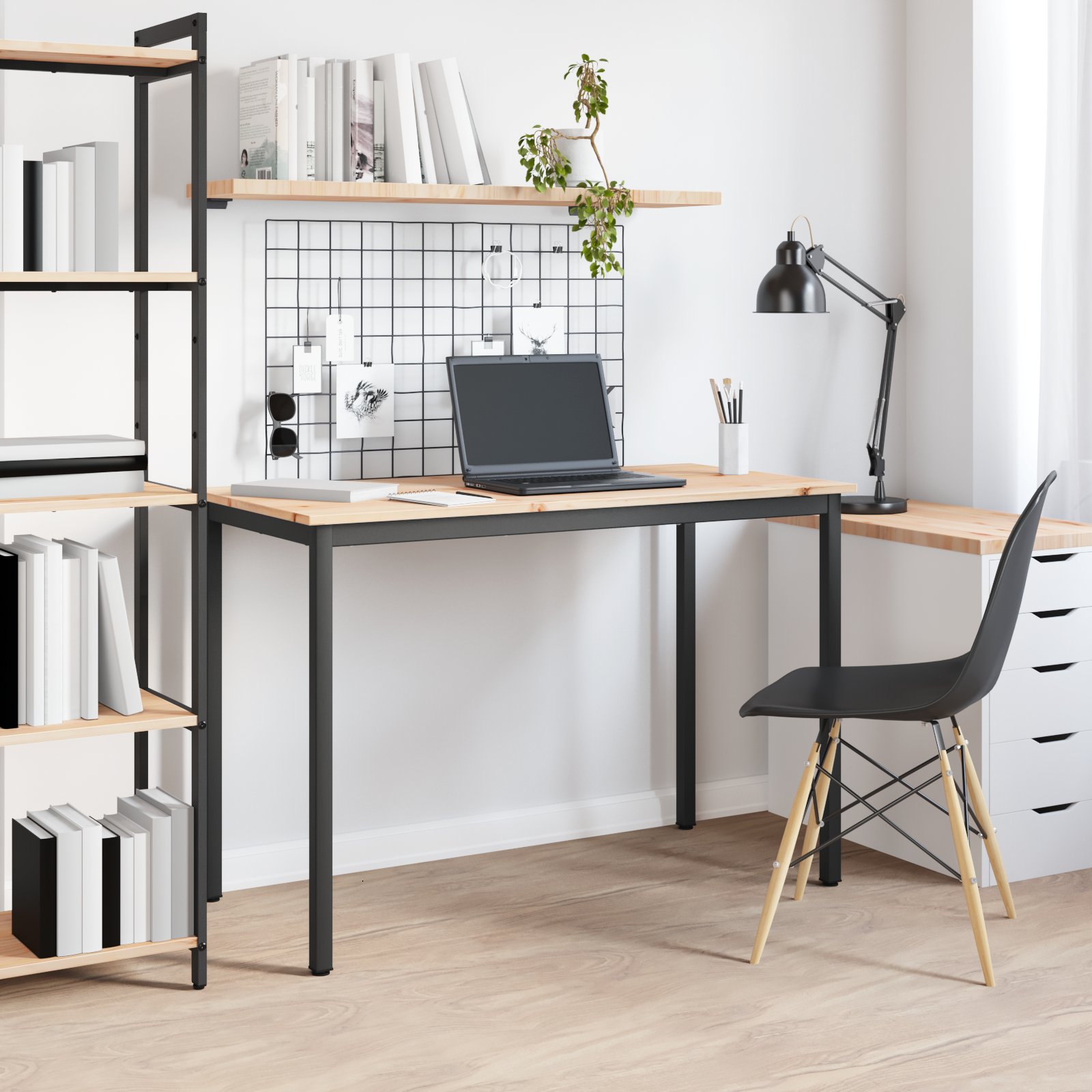 vidaXL Stół jadalny Naturalny 110 x 55 x 75 cm Lite drewno sosnowe