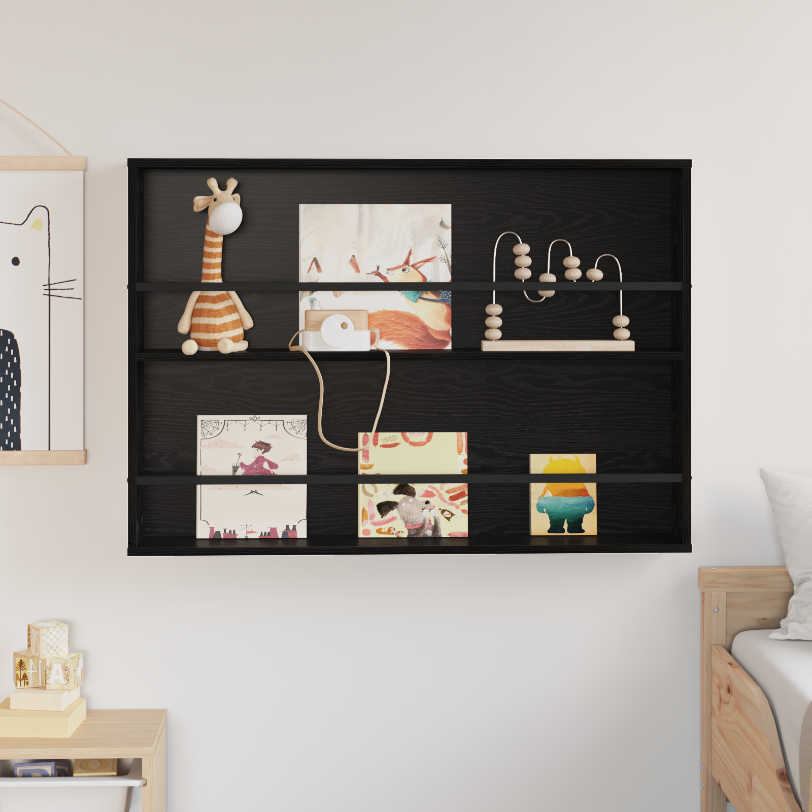 vidaXL Regał na gazety Czarny Dąb 100 x 12 x 70 cm Drewno inżynieryjne