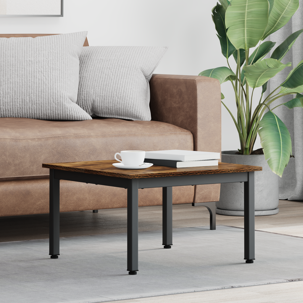 vidaXL Stolik kawowy Dąb dymny 60 x 60 x 36 cm Drewno inżynieryjne