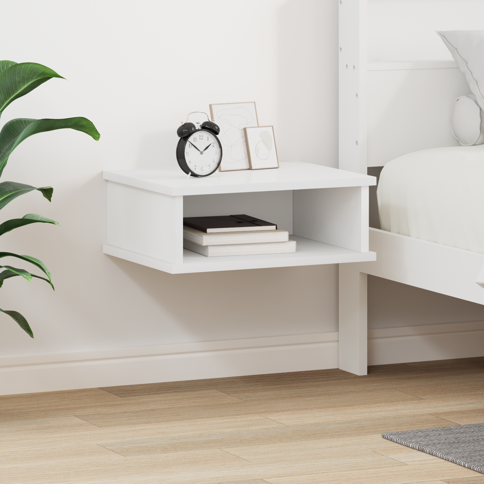 vidaXL Stolik nocny Biały 40 x 31 x 15 cm Drewno inżynieryjne