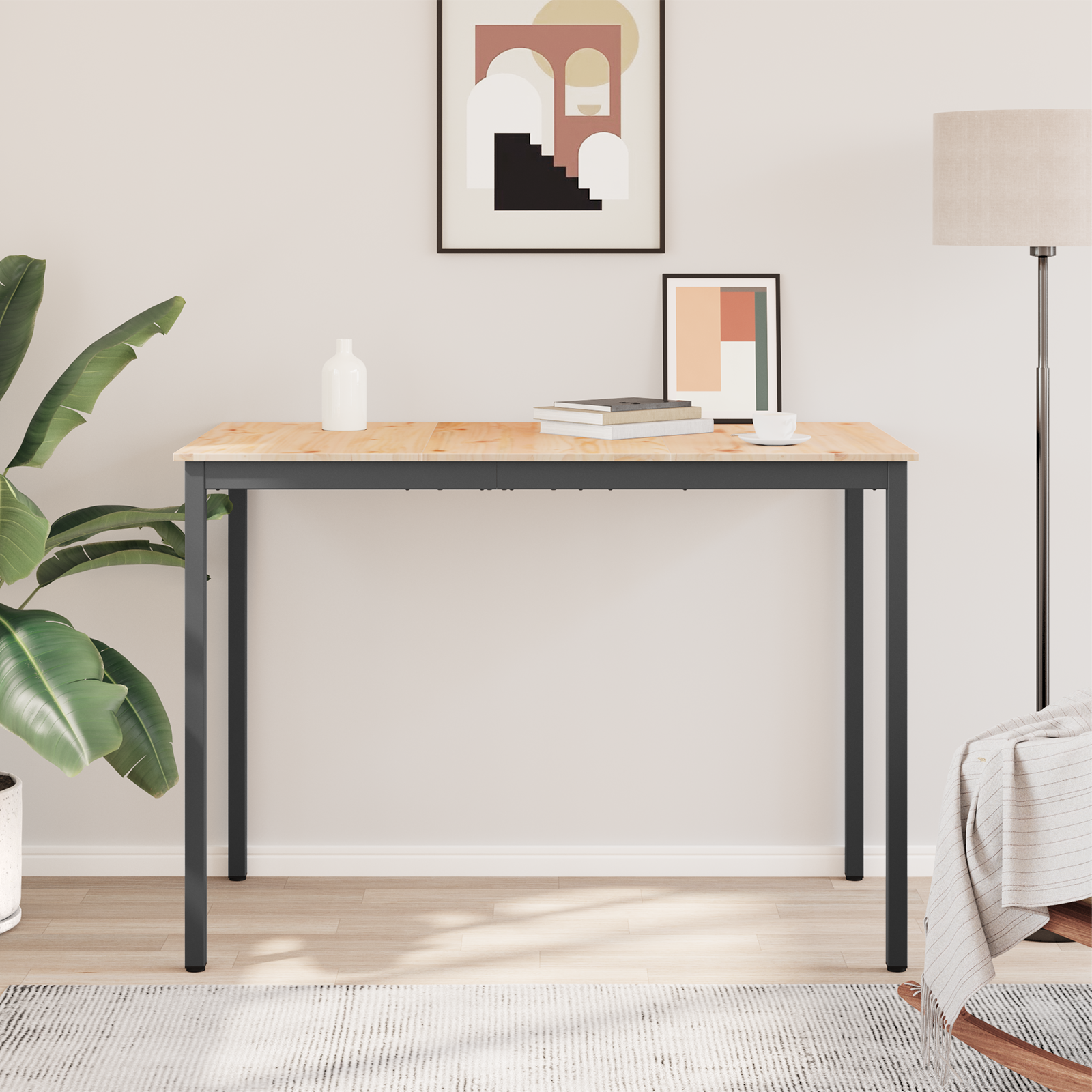 vidaXL Stół barowy Naturalny 150 x 80 x 105 cm Lite drewno sosnowe