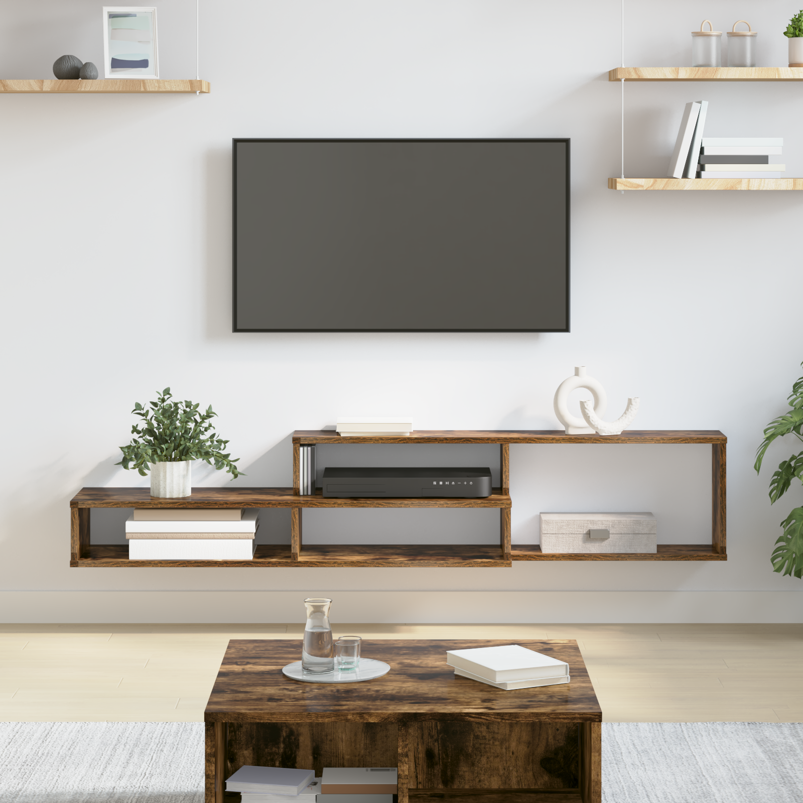vidaXL Stojaknatelewizornaścianę 150x25x28,5cm Drewno inżynieryjne