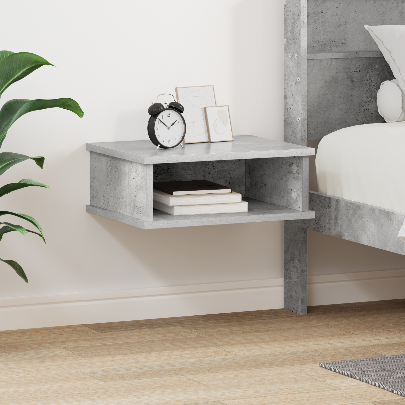 vidaXL Stolik nocny Betonowy szary 40 x 31 x 15 cm