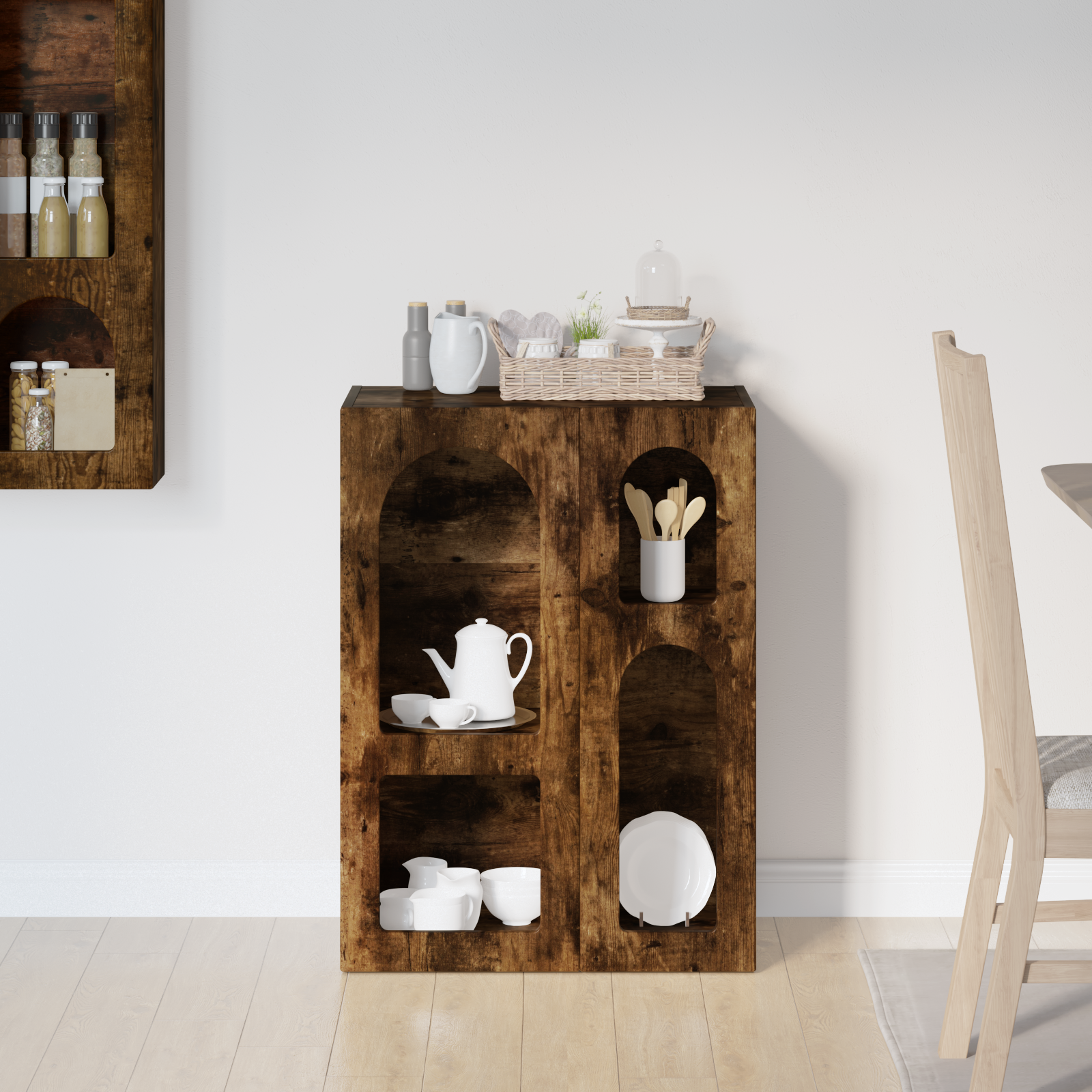 vidaXL Bufet ELST Dąb wędzony 59 x 35 x 80.5 cm Drewno inżynieryjne