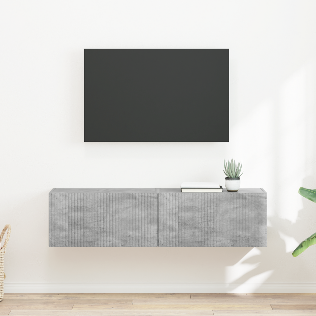 vidaXL Szafka pod telewizor 2 szt. Betonowy Drewno inżynieryjne