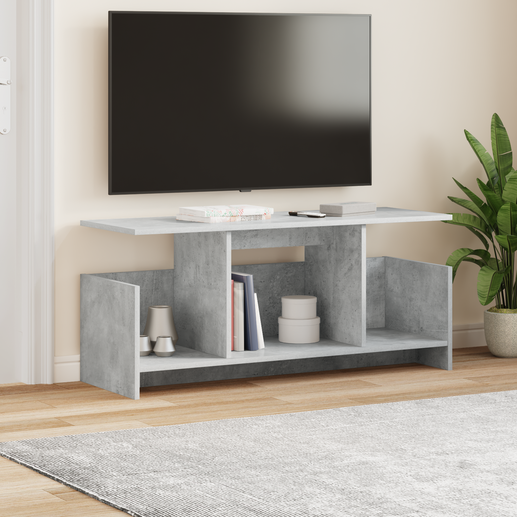 vidaXL Stół pod telewizor 102 x 35 x 45 cm Betonowy szary