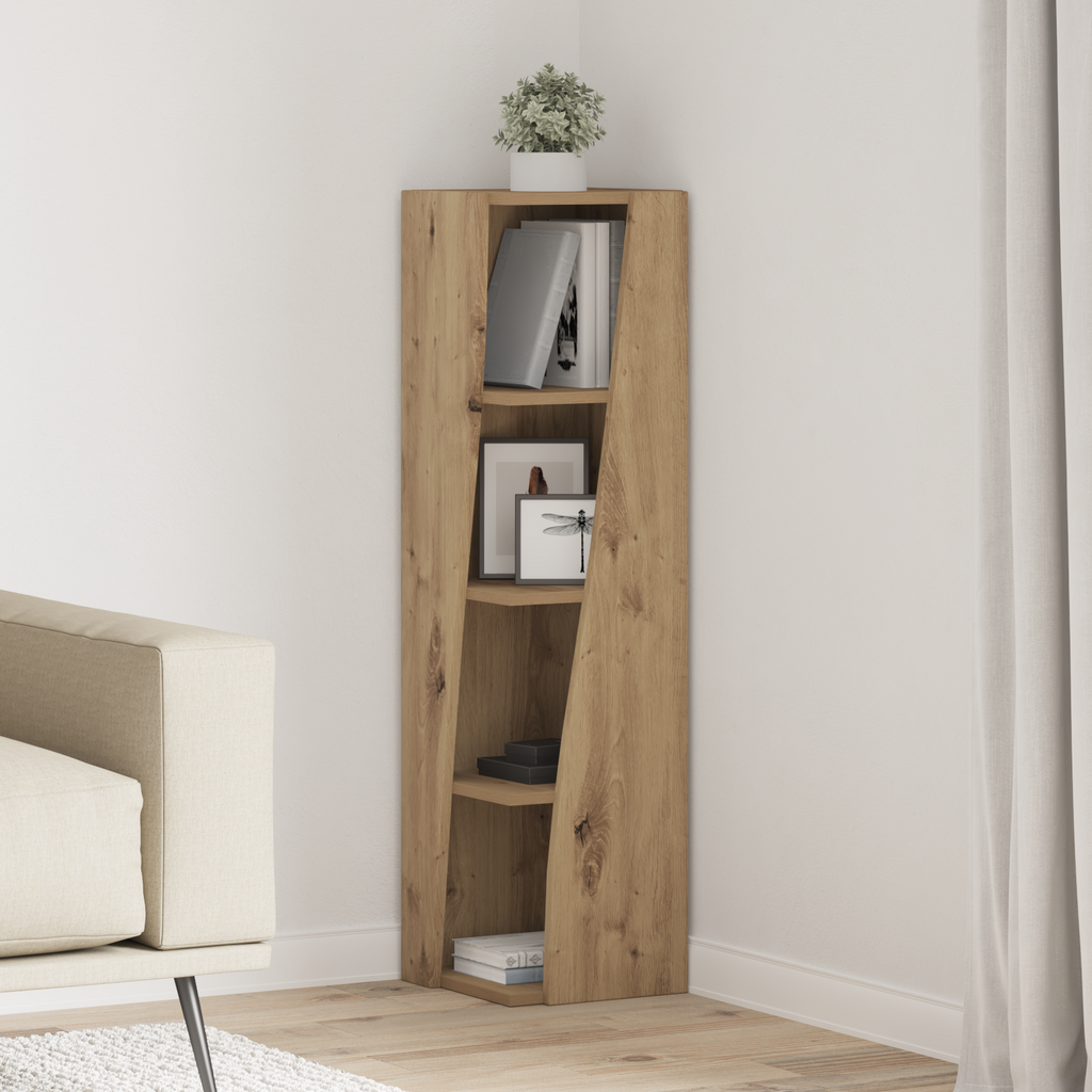 vidaXL Szafka narożna Dąb rzemieślniczy 27,5x27x102cm