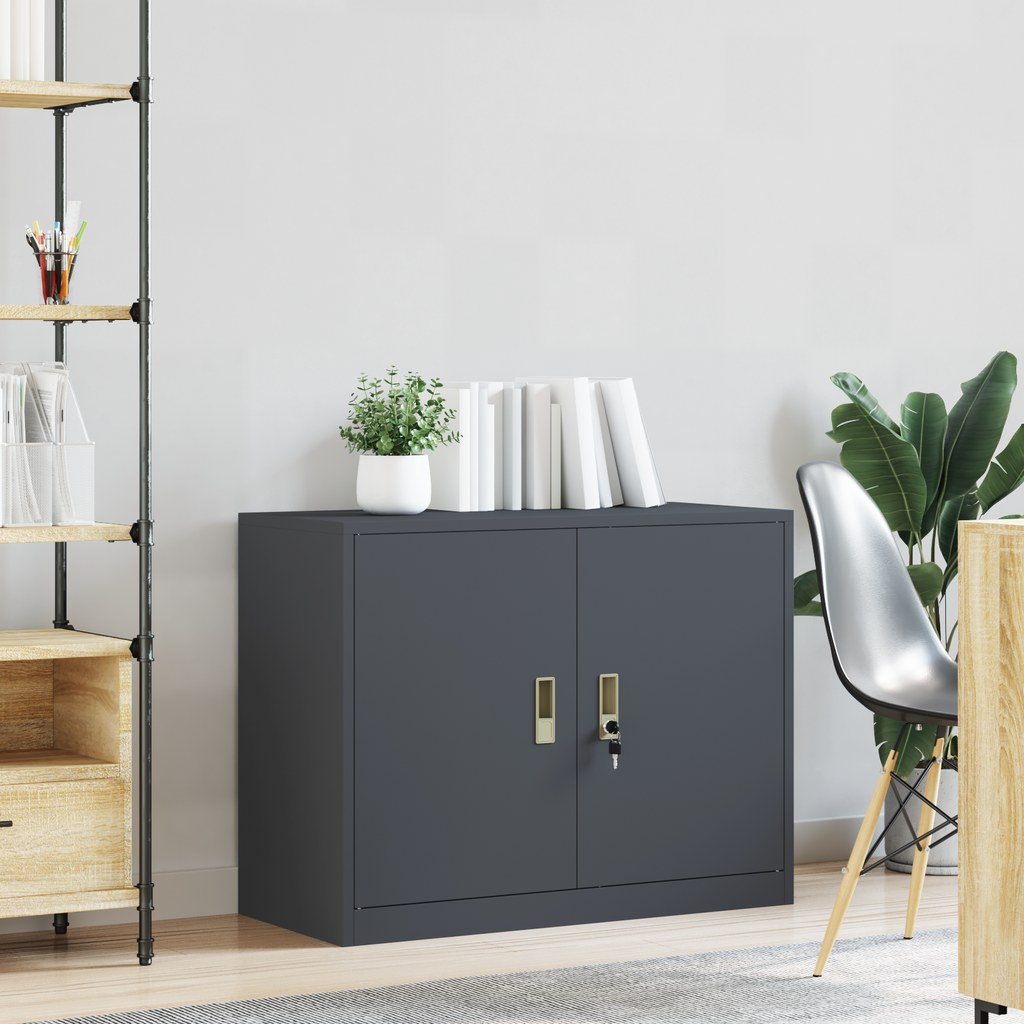 vidaXL Szafka do przechowywania Antracyt 90 x 40 x 70 cm Stal