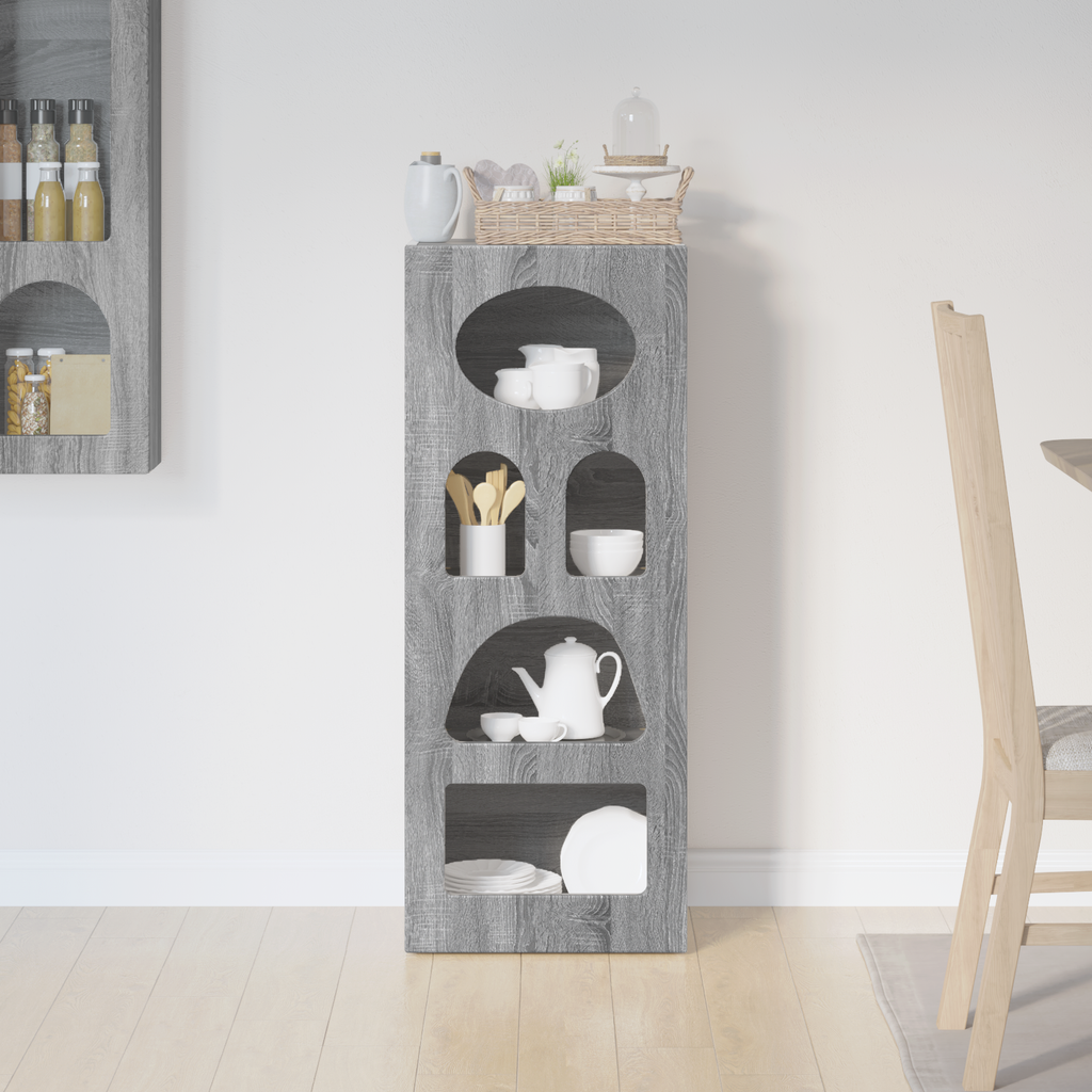 vidaXL Bufet ELST Szary Sonoma 40 x 35 x 100,5 cm Drewno inżynieryjne