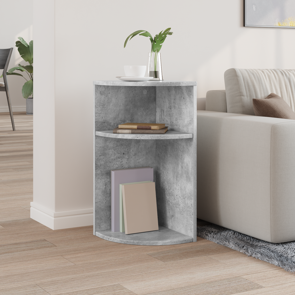 vidaXL Stolik końcowy Betonowy szary 29,6 x 29,6 x 60 cm