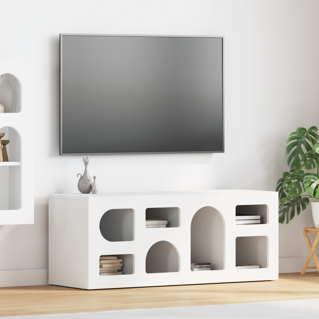 vidaXL Szafka pod telewizor ELST 100 x 35 x 40 cm Biały