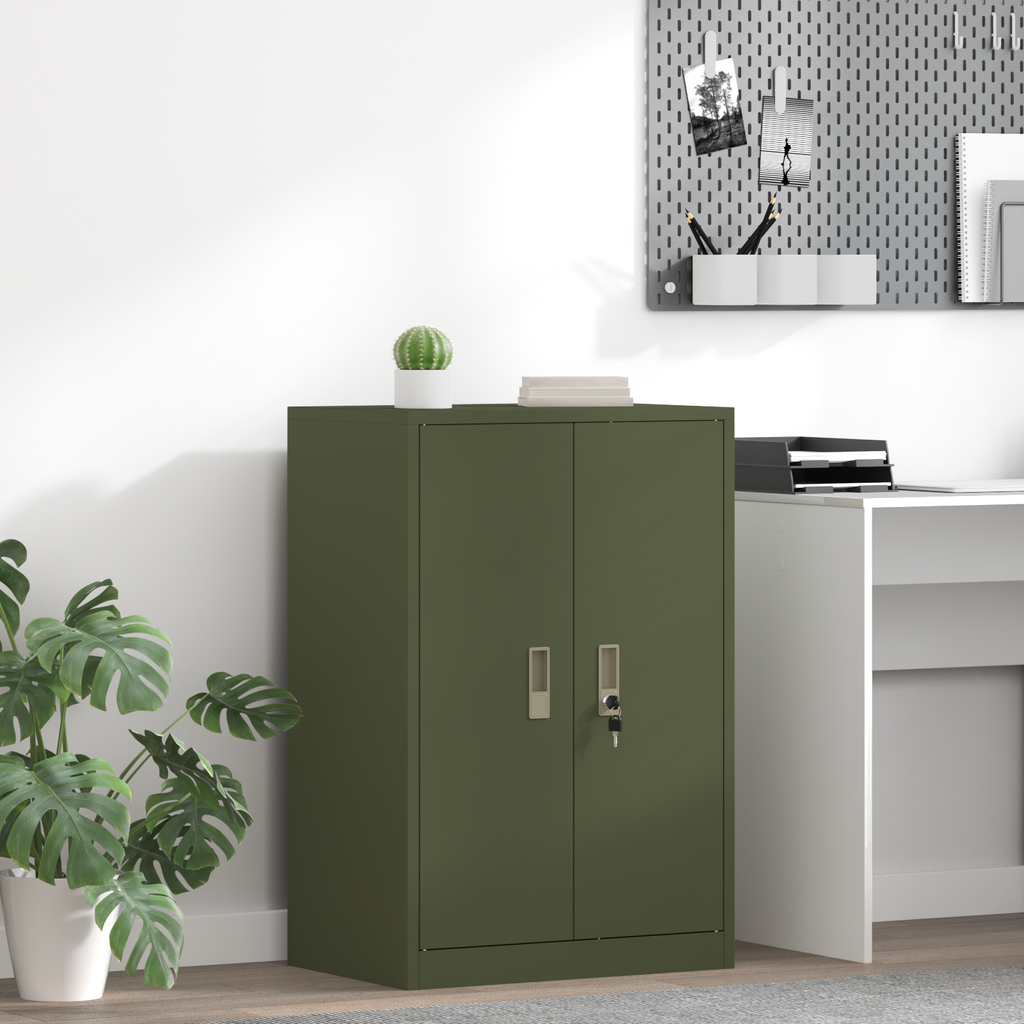 vidaXL Szafka do przechowywania Zielony oliwkowy 60 x 40 x 90 cm Stal