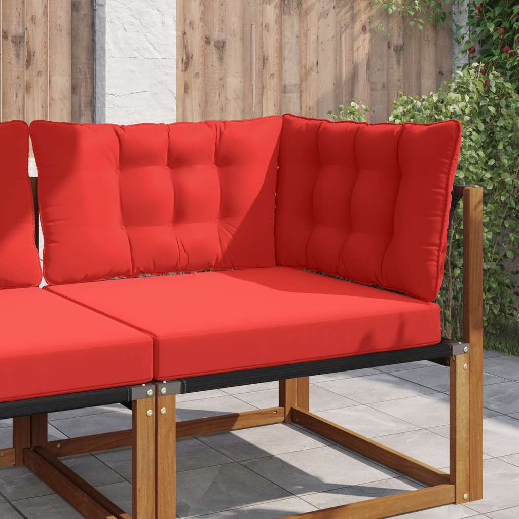 vidaXL Poduszka do sofy na zewnątrz Poliester Czerwony 80 x 43 x 10 cm